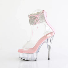 Cargar imagen en el visor de la galería, Tacones Pleaser DELIGHT-624RS Transparente B. Rosa