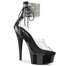 Cargar imagen en el visor de la galería, Tacones Pleaser DELIGHT-624RS Transparente Negro