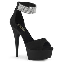 Cargar imagen en el visor de la galería, Tacones Pleaser DELIGHT-625 Negro Faux Suede