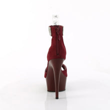 Load image into Gallery viewer, Tacones Pleaser DELIGHT-625 Burdeos Faux Suede