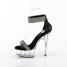Load image into Gallery viewer, Tacones Pleaser DELIGHT-641 Negro Shimmery Fabric
