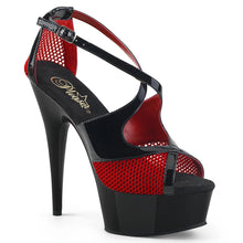 Cargar imagen en el visor de la galería, Tacones Pleaser DELIGHT-652-1 Negro Charol Rojo