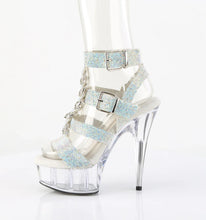 Load image into Gallery viewer, Tacones Pleaser DELIGHT-656RS Plata Transparente