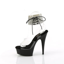 Load image into Gallery viewer, Tacones Pleaser DELIGHT-691-2RS Transparente Negro