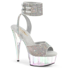 Cargar imagen en el visor de la galería, Tacones Pleaser DELIGHT-691HTRS - Plata Strass / Holográfico