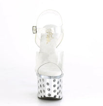 Cargar imagen en el visor de la galería, Tacones Pleaser DISCOLITE-708DOTS Transparente Plata Cromo