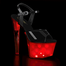 Cargar imagen en el visor de la galería, Tacones Pleaser DISCOLITE-709 Negro Charol White
