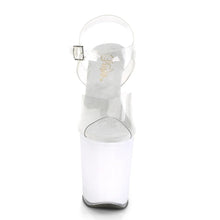 Cargar imagen en el visor de la galería, Tacones Pleaser DISCOLITE-808 Transparente White Glow