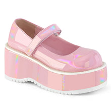 Cargar imagen en el visor de la galería, Zapatos con plataforma Demonia DOLLIE-01 B. Rosa Holo Pat