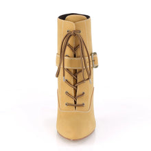 Load image into Gallery viewer, Botas Pleaser Pink Label DREAM-1022 Tan Fuax Nubuck