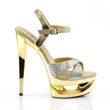 Carregar imagem no visualizador da galeria, Tacones Pleaser ECLIPSE-619G Dorado Gltr Cromo