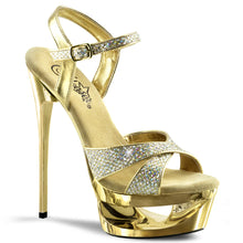 Carregar imagem no visualizador da galeria, Tacones Pleaser ECLIPSE-619G Dorado Gltr Cromo