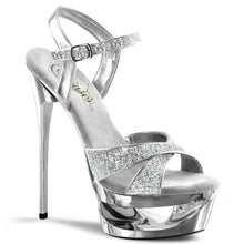 Cargar imagen en el visor de la galería, Tacones Pleaser ECLIPSE-619G Plata Gltr Cromo