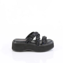 Cargar imagen en el visor de la galería, Sandalias Demonia EMILY-07 Negro Piel vegana-Holo Pat