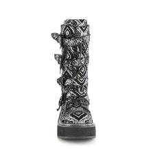 Carregar imagem no visualizador da galeria, Botas Demonia EMILY-322 Negro-Plata Faux Nubuck Leather