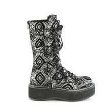 Carregar imagem no visualizador da galeria, Botas Demonia EMILY-322 Negro-Plata Faux Nubuck Leather