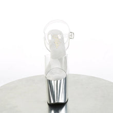 Load image into Gallery viewer, Tacones Pleaser ENCHANT-708 Transparente Plata Cromo