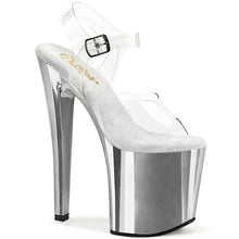 Load image into Gallery viewer, Tacones Pleaser ENCHANT-708 Transparente Plata Cromo