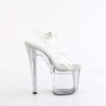 Cargar imagen en el visor de la galería, Tacones Pleaser ENCHANT-708AQUA-04 Transparente Plata Purpurina