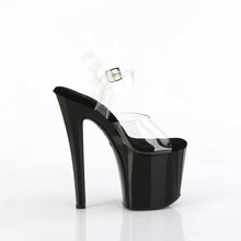 Cargar imagen en el visor de la galería, Tacones Pleaser ENCHANT-708LT-CIRCLE Transparente Negro Plata