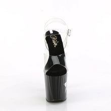 Cargar imagen en el visor de la galería, Tacones Pleaser ENCHANT-708LT-STAR Transparente Negro Plata