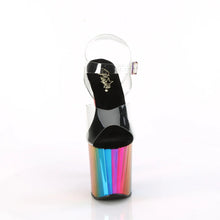 Load image into Gallery viewer, Tacones Pleaser ENCHANT-708RC Transparente Rainbow Cromo