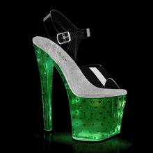 Cargar imagen en el visor de la galería, Tacones Pleaser ENCHANT-708T-LT Transparente Plata