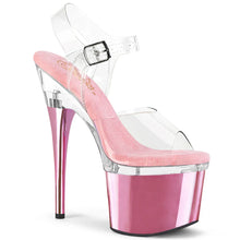 Cargar imagen en el visor de la galería, Tacones Pleaser ESTEEM-708 Transparente B. Rosa