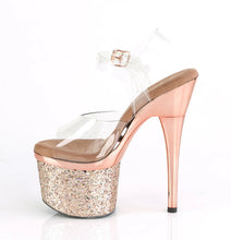 Carregar imagem no visualizador da galeria, Tacones Pleaser ESTEEM-708CHLG Transparente Oro Rosa
