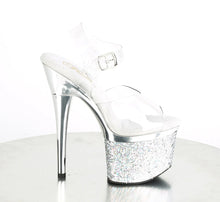 Cargar imagen en el visor de la galería, Tacones Pleaser ESTEEM-708CHLG Transparente Plata Cromo