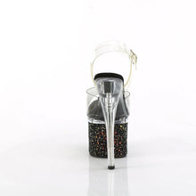 Carregar imagem no visualizador da galeria, Tacones Pleaser ESTEEM-708LG Transparente Negro Purpurina