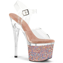 Cargar imagen en el visor de la galería, Tacones Pleaser ESTEEM-708LG Transparente Oro Rosa