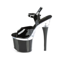 Load image into Gallery viewer, Tacones Pleaser ESTEEM-709 Negro Charol Transparente