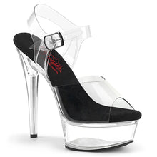 Cargar imagen en el visor de la galería, Tacones Pleaser EXCITE-608 Transparente Negro