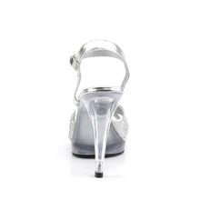 Cargar imagen en el visor de la galería, Tacones Fabulicious FLAIR-419(G) Plata Purpurina Transparente