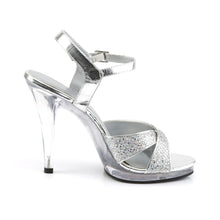 Cargar imagen en el visor de la galería, Tacones Fabulicious FLAIR-419(G) Plata Purpurina Transparente