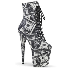 Cargar imagen en el visor de la galería, Tacones Pleaser FLAMINGO-1020DP Blanco Negro Fabric