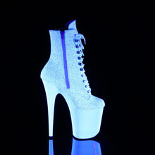 Carregar imagem no visualizador da galeria, Tacones Pleaser FLAMINGO-1020LG Neon Blanco Purpurina