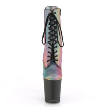 Load image into Gallery viewer, Tacones Pleaser FLAMINGO-1020REFL Rainbow Reflective Negro