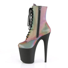 Load image into Gallery viewer, Tacones Pleaser FLAMINGO-1020REFL Rainbow Reflective Negro