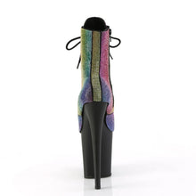 Carregar imagem no visualizador da galeria, Tacones Pleaser FLAMINGO-1020RS Rainbow Negro Mate