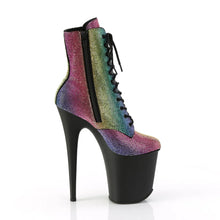 Carregar imagem no visualizador da galeria, Tacones Pleaser FLAMINGO-1020RS Rainbow Negro Mate