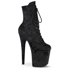 Carregar imagem no visualizador da galeria, Zapatos Pleaser FLAMINGO-1020WR Blk Shimmering Fabric/Blk