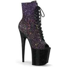Cargar imagen en el visor de la galería, Tacones Pleaser FLAMINGO-1021OMBG Morado Purpurina Negro