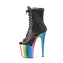 Cargar imagen en el visor de la galería, Tacones Pleaser FLAMINGO-1021RC-02 Negro Charol Rainbow