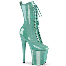 Cargar imagen en el visor de la galería, Tacones Pleaser FLAMINGO-1040GP Aguamarina Purpurina Charol