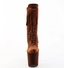 Cargar imagen en el visor de la galería, Tacones Pleaser FLAMINGO-1045VEL Marrón Velvet M