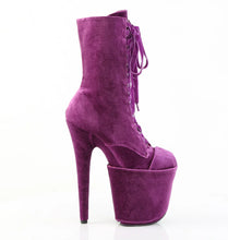 Cargar imagen en el visor de la galería, Tacones Pleaser FLAMINGO-1045VEL Morado Velvet