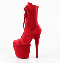 Cargar imagen en el visor de la galería, Tacones Pleaser FLAMINGO-1045VEL Rojo Velvet