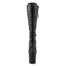Cargar imagen en el visor de la galería, Botas Pleaser FLAMINGO-2023 - Negro piel sintética elástica / Negro mate